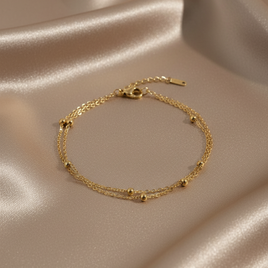 Bracelet Perles Dorées