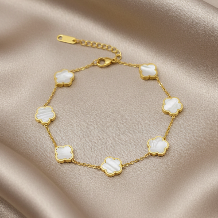 Bracelet chaîne floral