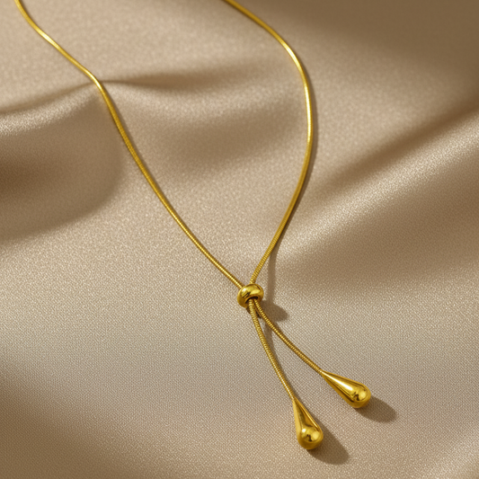 Collier Pendentif Long Goutte d’Eau