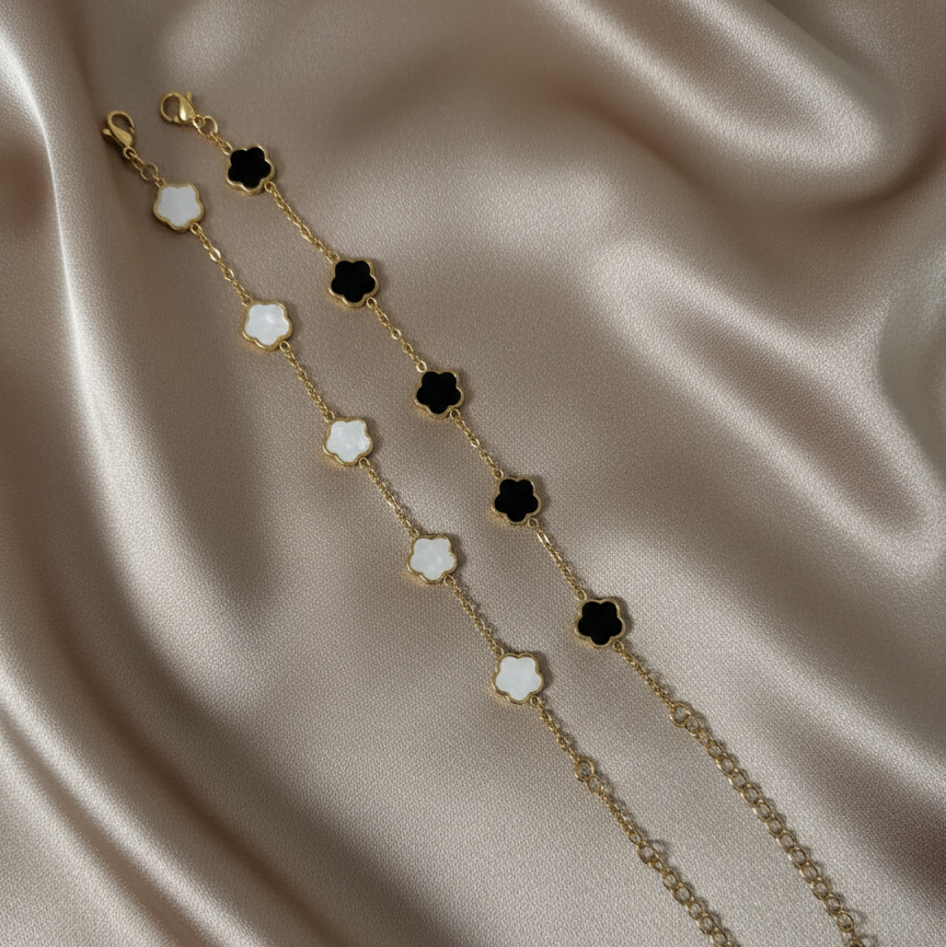 Bracelet chaîne floral