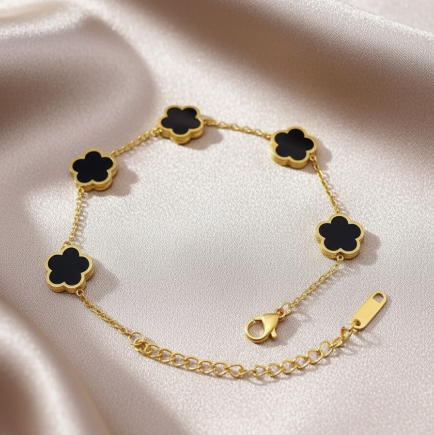 Bracelet chaîne floral