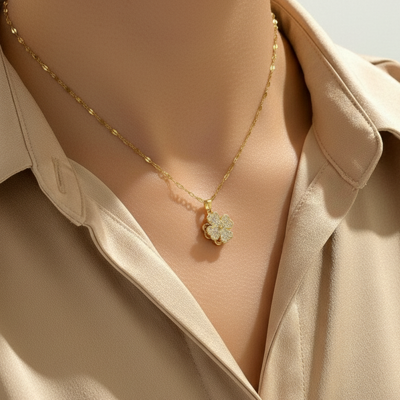 Collier Trèfle Doré