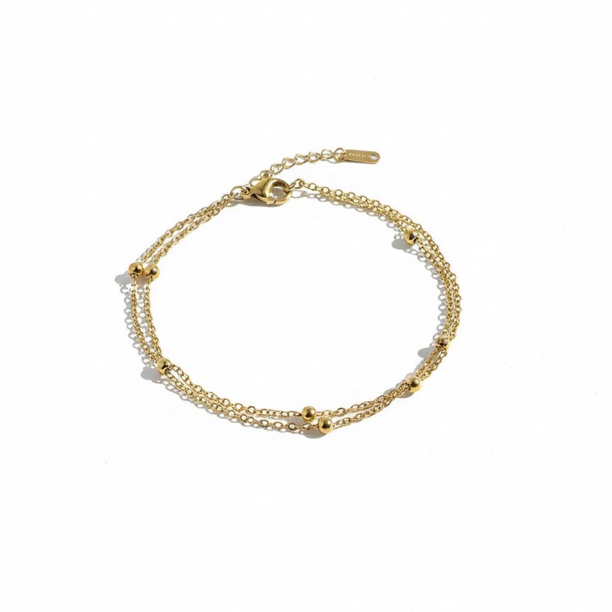 Bracelet Perles Dorées